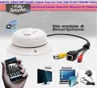 Wi-fi Smoke Detector Covert Dvr Camera - 5mp Sony Ccd, 1080p Video Quality | Remote Viewing, Built-in Dvr, Ultra Low Light Performance, Discreet Design