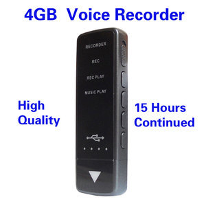 Digital Voice Recorder - 4GB Memory 15-Hour Battery Life | One-Button Recording Playback & Hearing Aid Functions USB 2.0 Compatibility