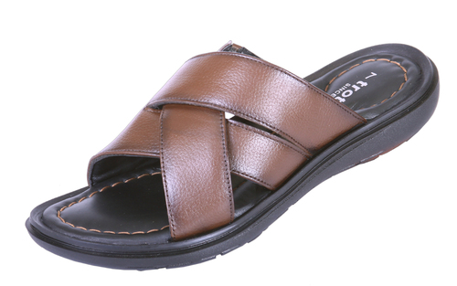 Brown Leather Slippers