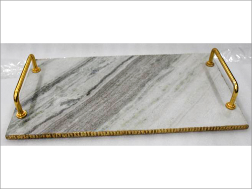 Serving Tray With Brass Handle
