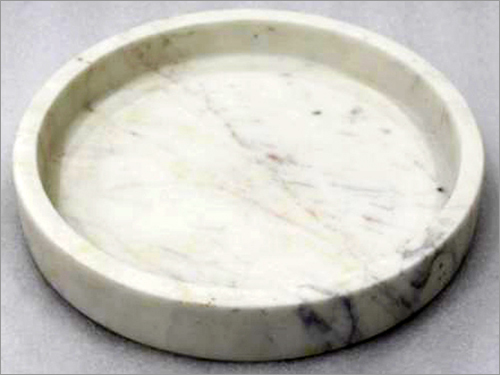 Serving Tray - Marble, 10 Inch Diameter, White | Elegant Design, Durable Material, Easy to Clean, Versatile Use