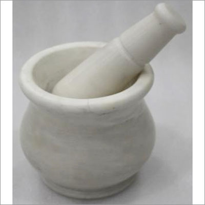 Mortal Pestle - Marble, 5x4x3 Inches, White | Durable, Easy to Clean, Even Grinding, Elegant Design