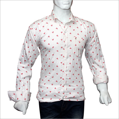 Printed White Casual Shirts