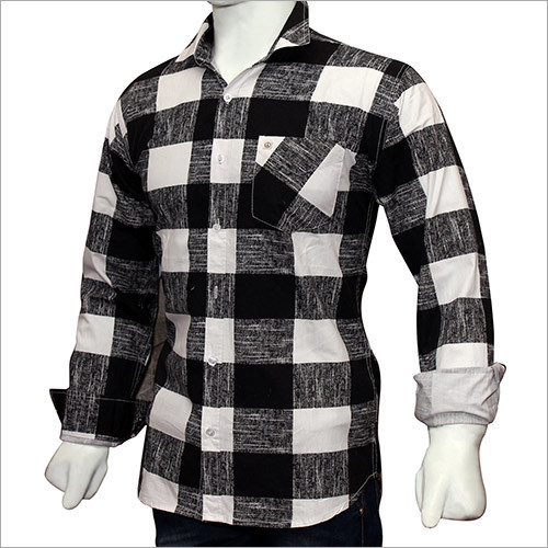 Mens Casual Shirt Large Check