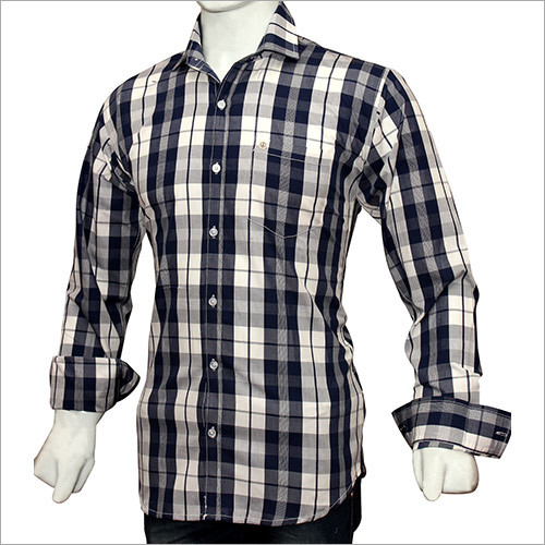 Blue And White Checked Shirts