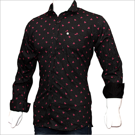 Black Printed Casual Shirt