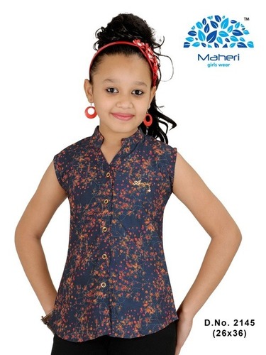 GIRLS TOP - Chiffon Fabric, Modern Style | Designed for Girls with a Fashion-forward Approach, Perfect for Casual and Semi-formal Occasions