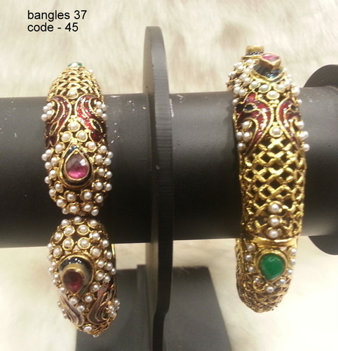 Bangle Set - Copper Alloy, Diamond Accents , Customizable Contemporary Design