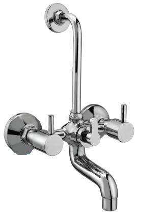 Durable Tap Series Wall Bath Mixer With L-bend