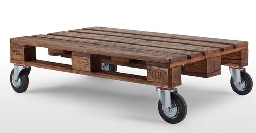 Industrial Coffee Table on Wheels