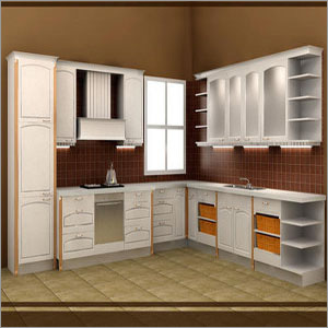 Brown Pvc Kitchen Designer Cupboard