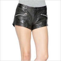 Black Leather Shorts