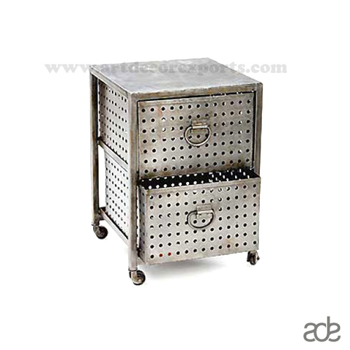 Painted Finish Mesh Drawer Chest