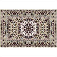 Area Rug - Polyester, 5x7 Feet | Floral Design, Beige Color, 0.5 Inch Pile Height, Moisture-free Comfort