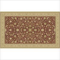 Embroidered Rugs - Polyester Material, Various Sizes , Vibrant Red Color, Low Pile Height, Cotton Backing, Exquisite Designs Available