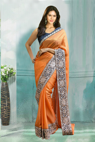 Designer Embroidered Silk Saree