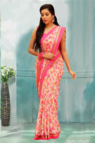 Floral Print Saree