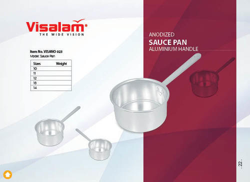 VISALAM ANODIZED SAUCE PAN ALUMINIUM HANDLE