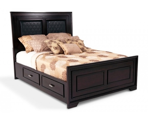 Crafted Dark Brown "Double Storage King Size" Double Bed