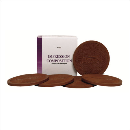 Dental Impression Compound - Silicone, 50mm Diameter, Brown, 3mm Thickness | Accurate Impressions, Easy Application, Fast Setting, Durable, Hydrophilic, High Detail, Biocompatible, 5 Per Box, 2-3min Setting Time, 2 Years Shelf Life