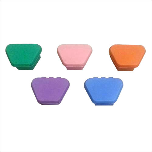 Ortho Retainer Box - Plastic, Compact Trapezoidal, Multiple Colors | Snap-Fit Closure, Durable, Protective, Hygienic