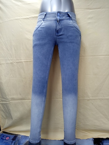 Sky Blue Ladies Pattern Jeans 103