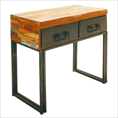 Mahogany Industrial Chic Recycled Shabby Console Table