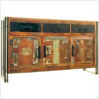 Handmade Reclaimed Wood Industrial Sideboard