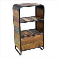 Handmade Industrial Reclaimed Wood Iron Vintage Bookshelf