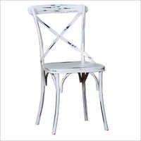 Distress Finish Rustic Metal Bistro Chair No Assembly Required