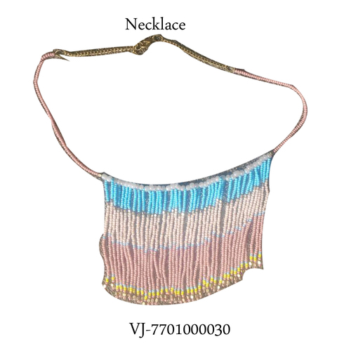 Pink Glass Beads Handmade Necklace