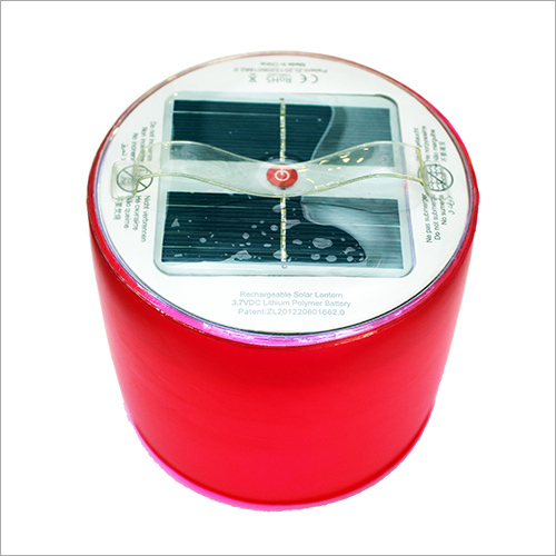 Solar Folding Red Lantern