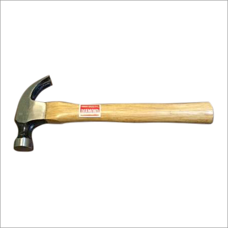Silver Wooden Handle Claw Hammer