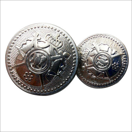 Antique Silver Blazer Button
