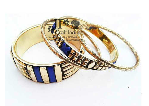 Brass Resin Pipe Bangle'S Set Diameter: 66 Millimeter (Mm)