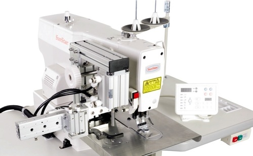 Electronically Controlled Bartack Sewing Machine with Vent Hole Pattern & Punching
