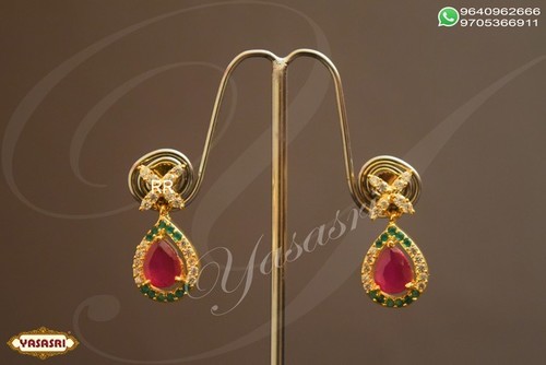 Golden Cz Fancy Jumka