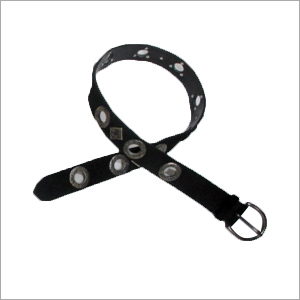 FANCY LEATHER BELT IN BLACK