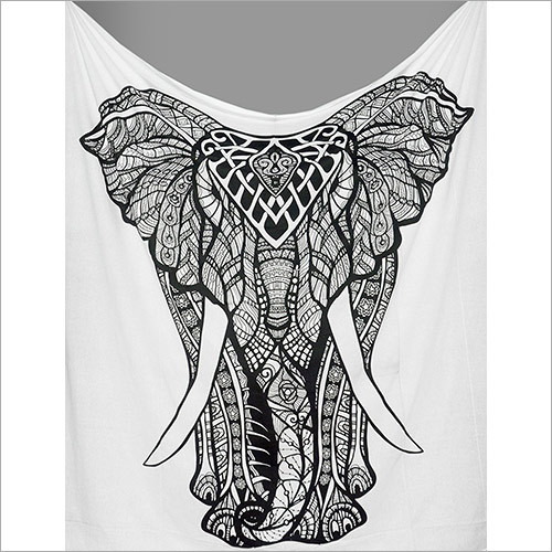 Cotton And Polyester Decorative Elephant Tapestry