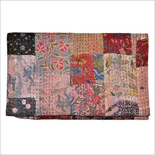 Printed Cotton Patchwork Kantha Quilts