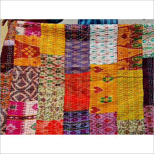 Silk Patchwork Kantha Quilts