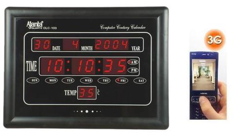 SPY 3G Hidden Digital Wall Clock Camera - 5 Megapixel 1080p Video Quality | Remote Control Weatherproof Design Live Audio Monitoring Backup Battery Support