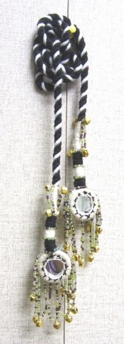 MIRROR BLACK TRIBAL TASSEL