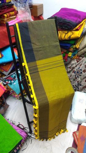 Khadi Cotton Saree - Handwoven Cotton Fabric, All Colors Available | Perfect for Summer Wear, Plain Pattern