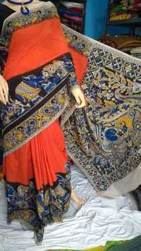 Silk Kalamkari saree