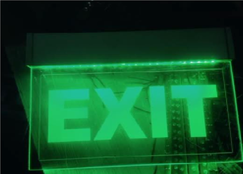 LED Exit Plate