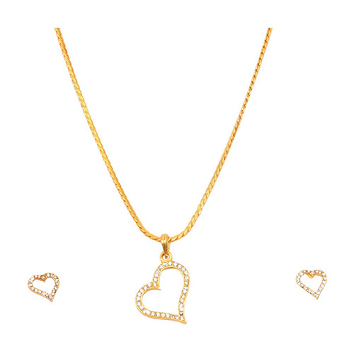 Beautiful Heart Pendant - Imitation Jewelry Set | Elegant Design, Dazzling Finish, Perfect for Gifting
