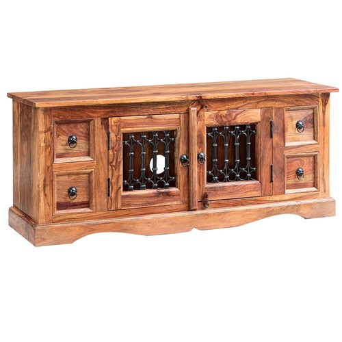 wooden sideboard with jali