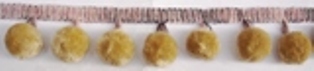 YELLOW Pom pom fringe