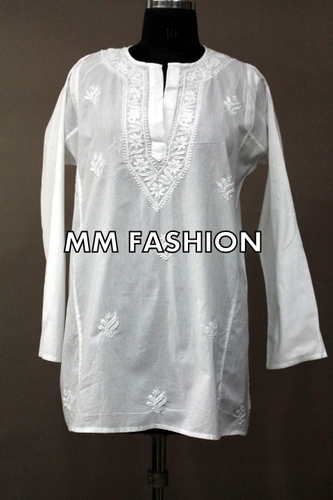 Indian Ladies Ethnic White Kurti